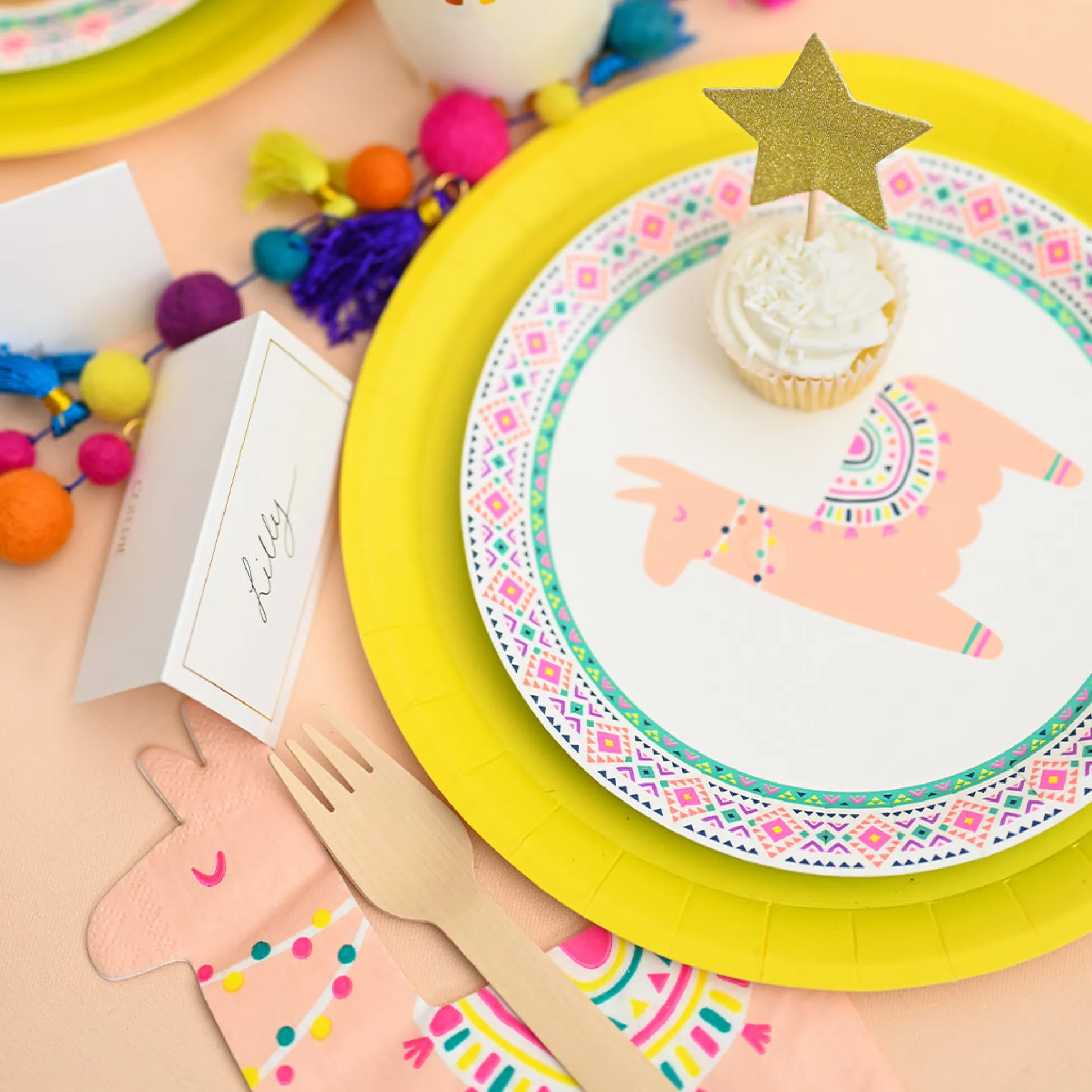 Happy Llama Small Plates (10 per pack)