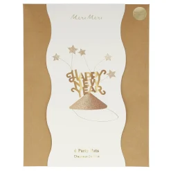 Happy New Year Party Hats, Pack of 6