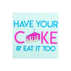 Have Your Cake & Eat It Too Witty Cocktail Napkins, Pack of 20