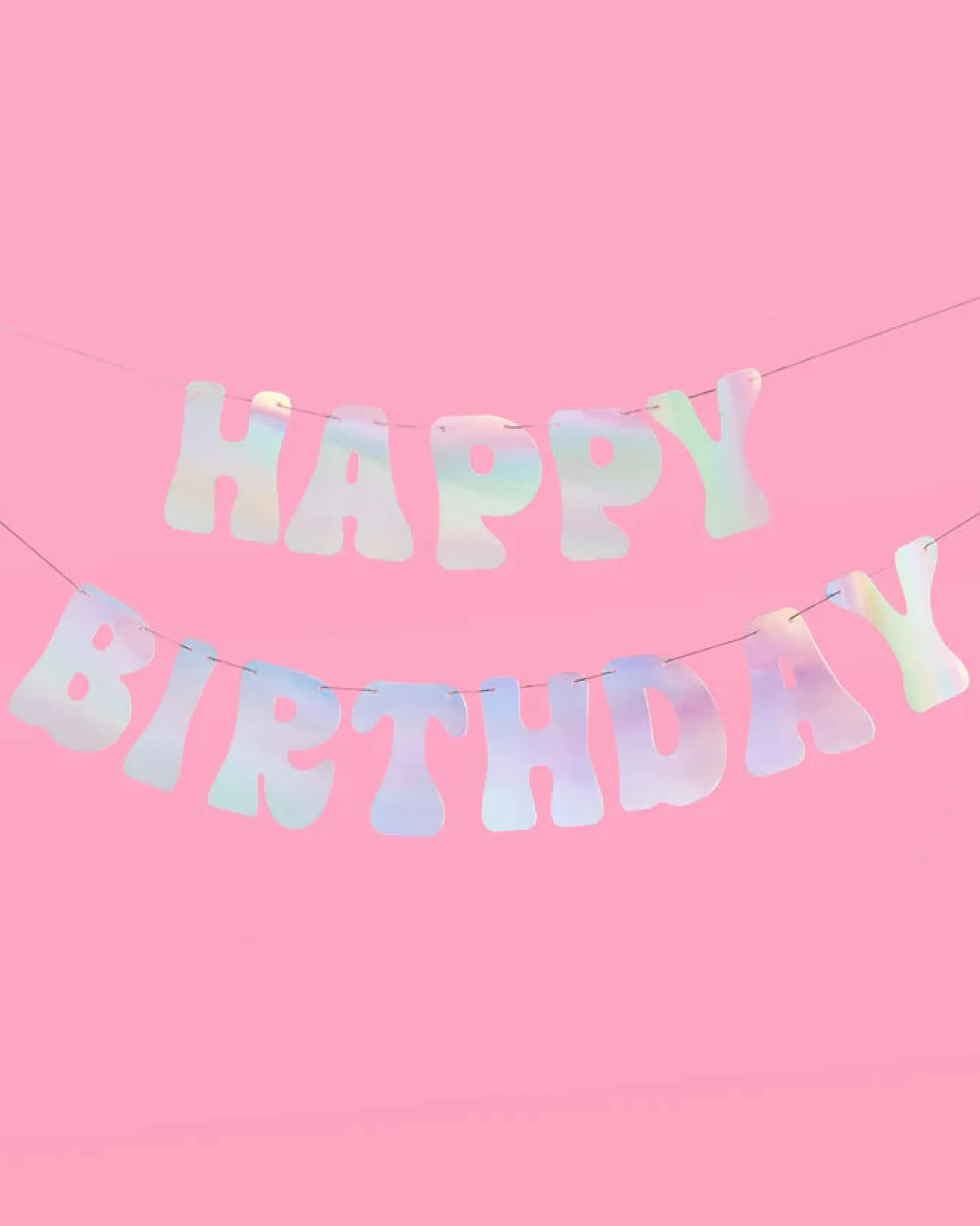 HBD Banner - Iridescent Foil Banner