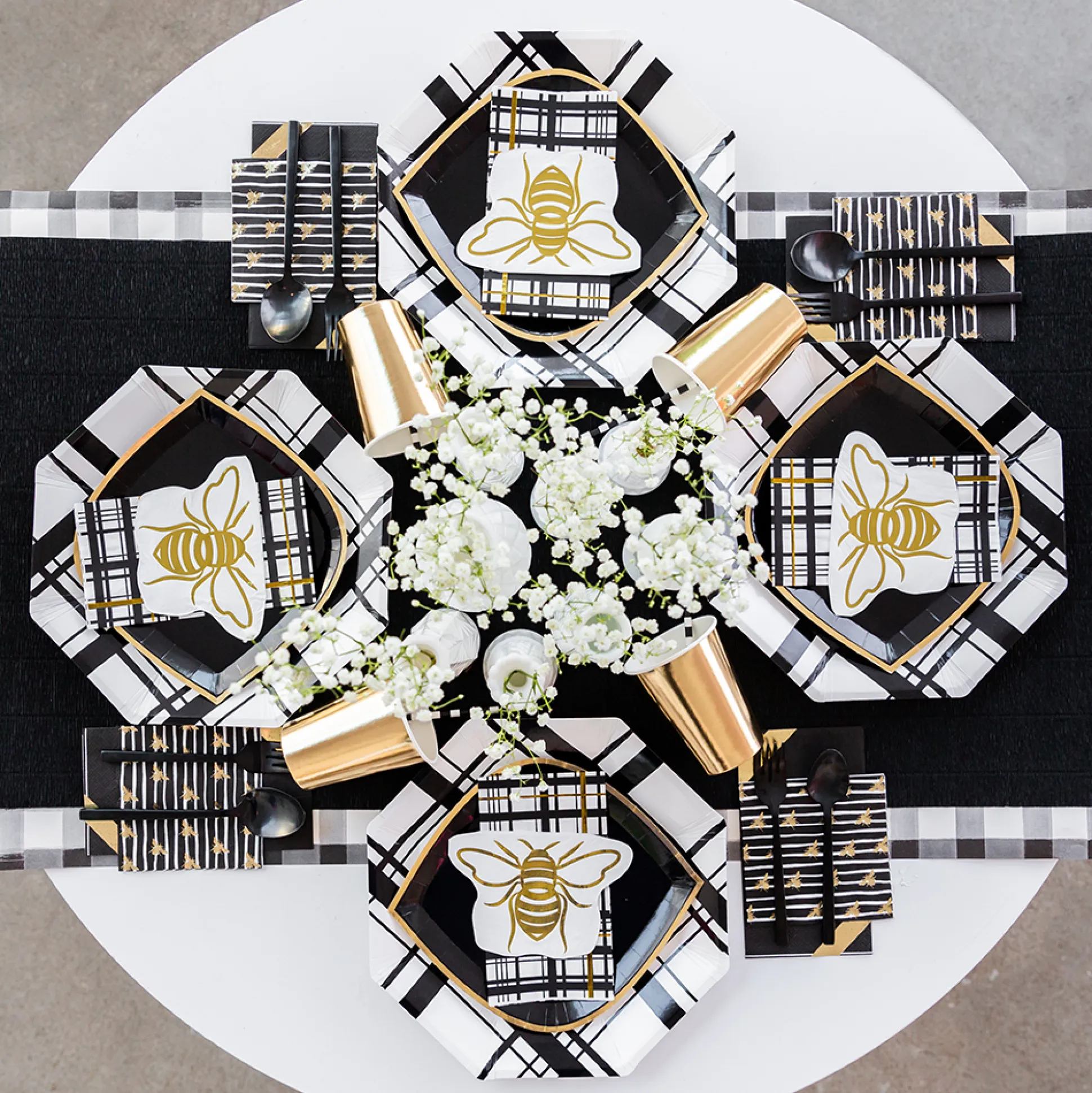 Hey, Bae-Bee Black Cocktail Napkins, Pack of 20