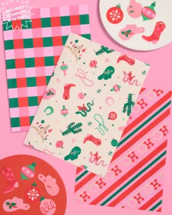 HO-down Wrapping Paper - 12 sheets + 16 tags