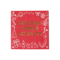 Holiday Spirit Activate Cocktail Napkins, Pack of 20