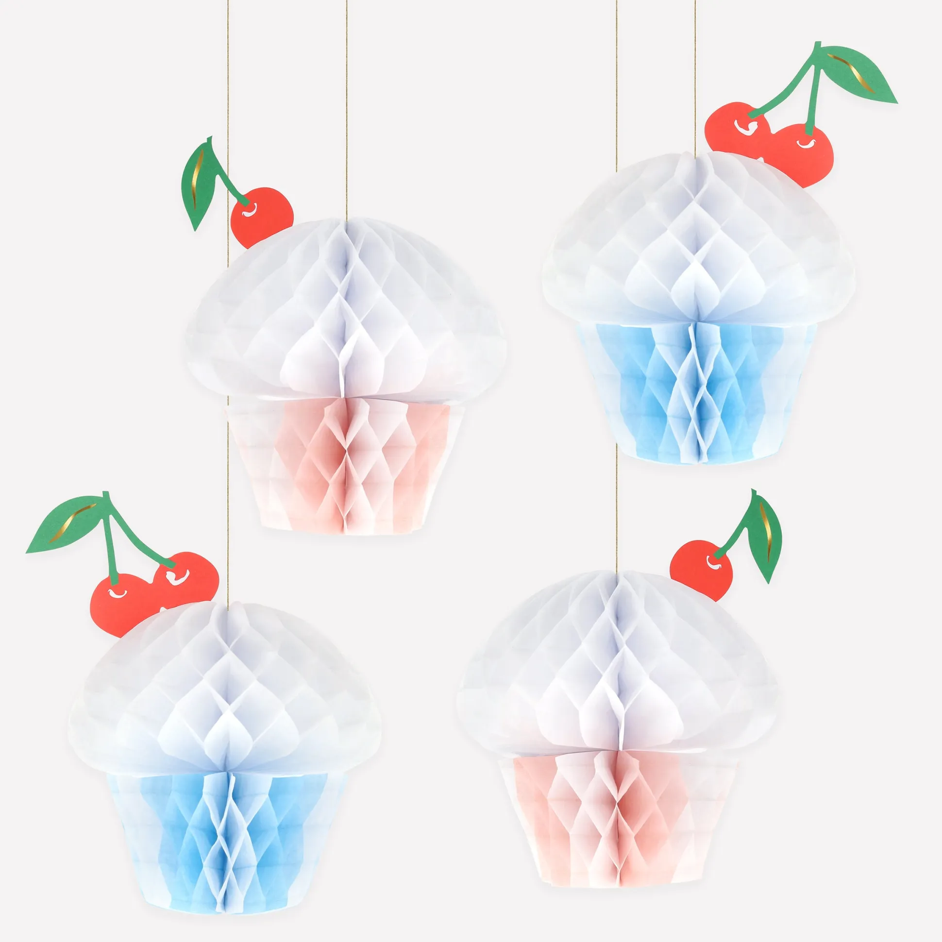 Honeycomb Cupcake Decorations (x 4)