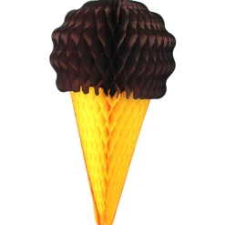Honeycomb Ice Cream Cone - Chocolate Brown