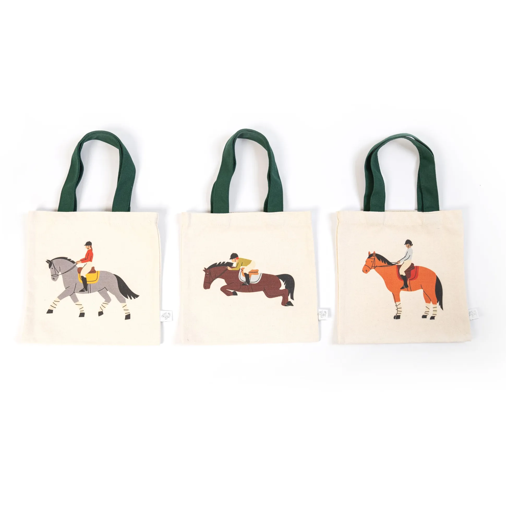 Horse Mini Tote Bag, Set of 3