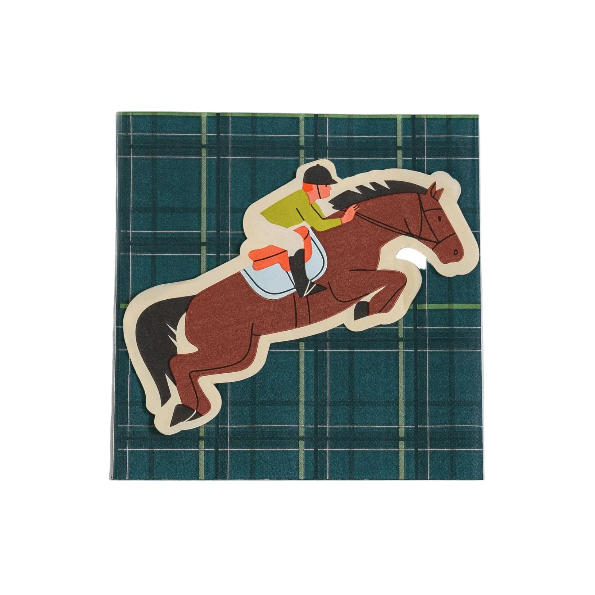 Horse Plaid Party Napkins, Set of 20