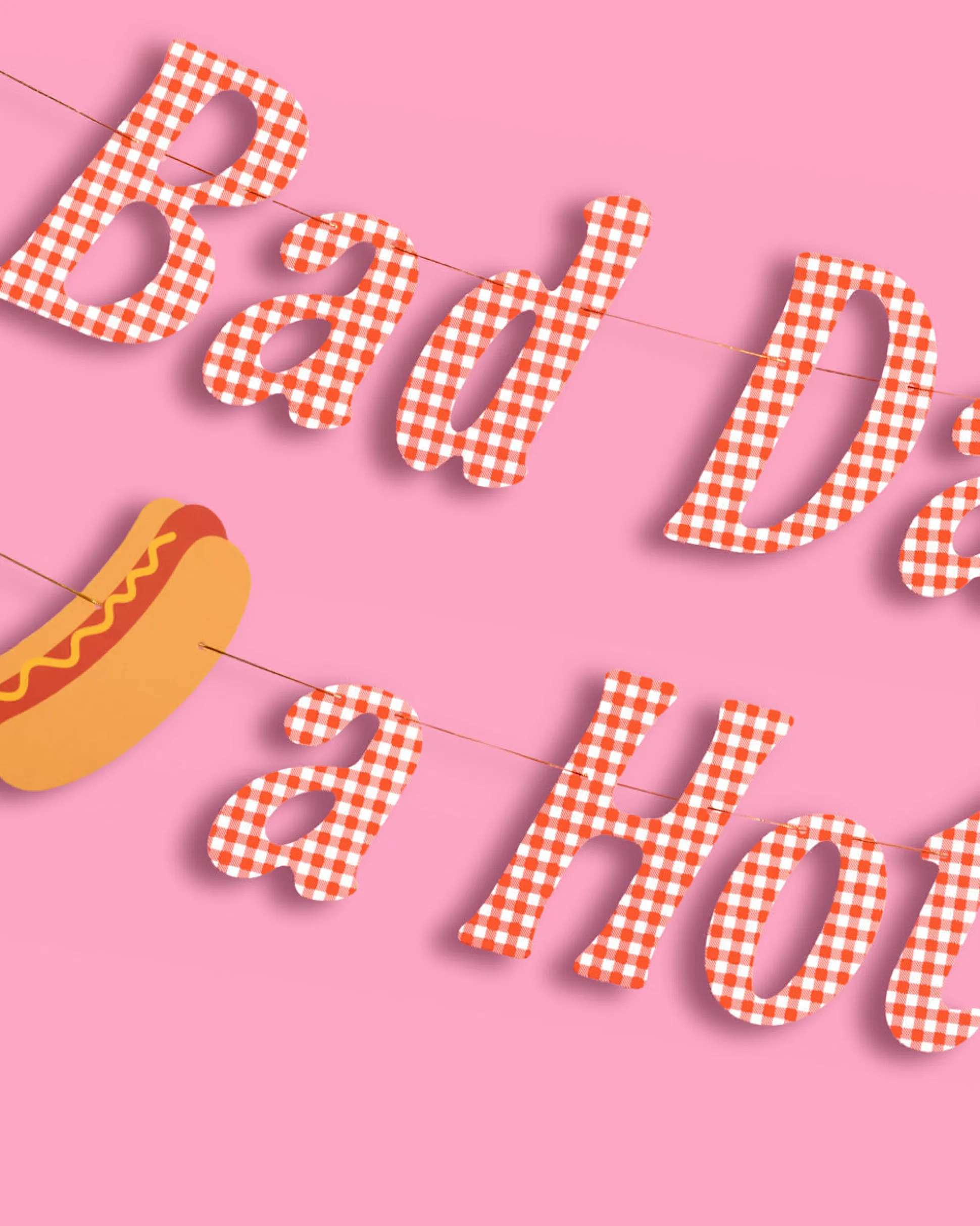 Hot Dog Banner - printed paper banner