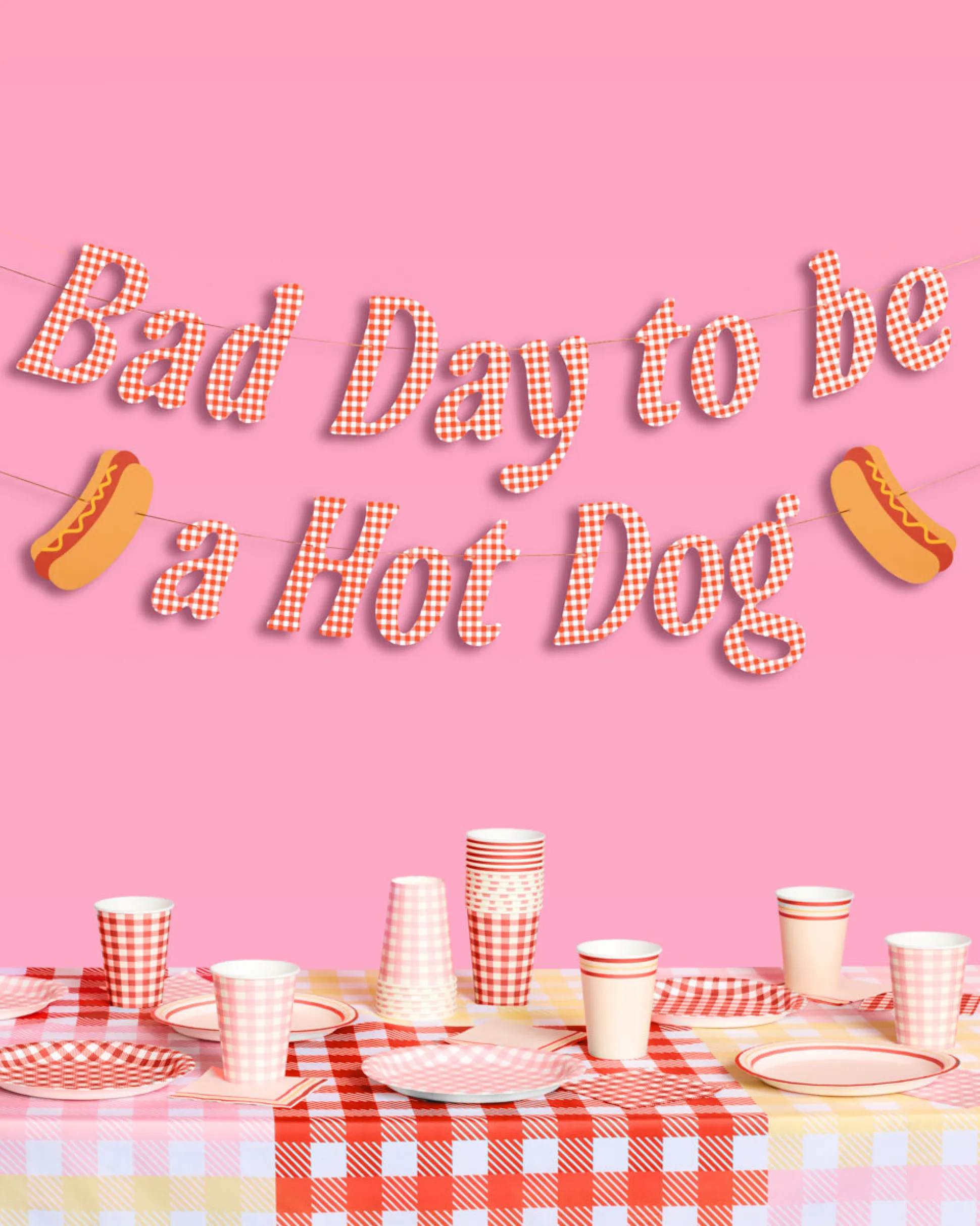 Hot Dog Banner - printed paper banner