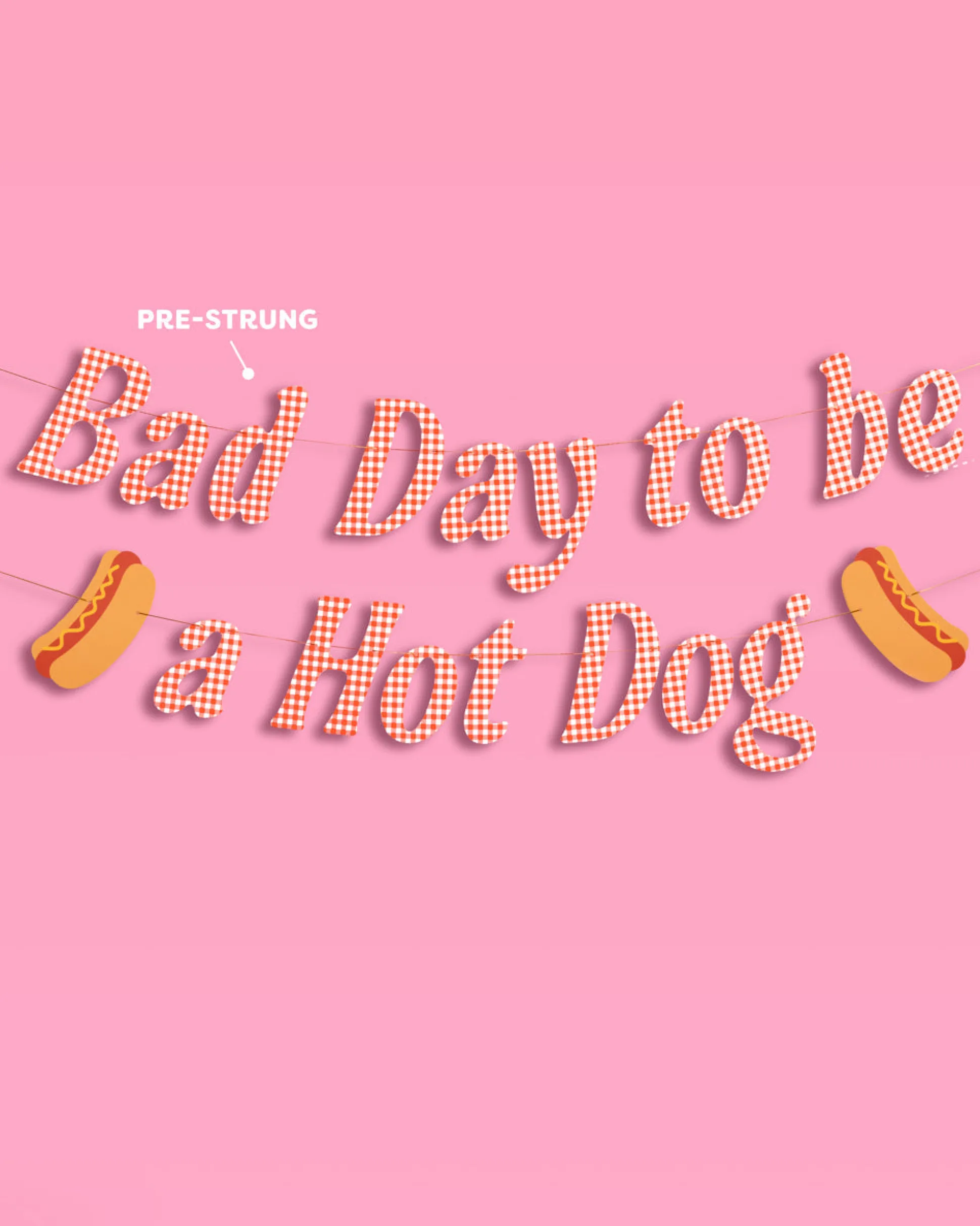 Hot Dog Banner - printed paper banner