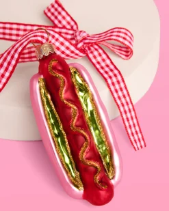 Hot Dog Ornament - iridescent ornament