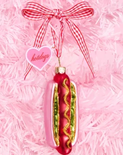 Hot Dog Ornament - iridescent ornament