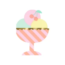 Ice Cream Sundae Napkins, Pack of 16