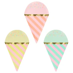 Ice Cream With Sprinkles Plates, Pack of 8