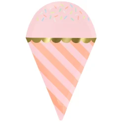 Ice Cream With Sprinkles Plates, Pack of 8