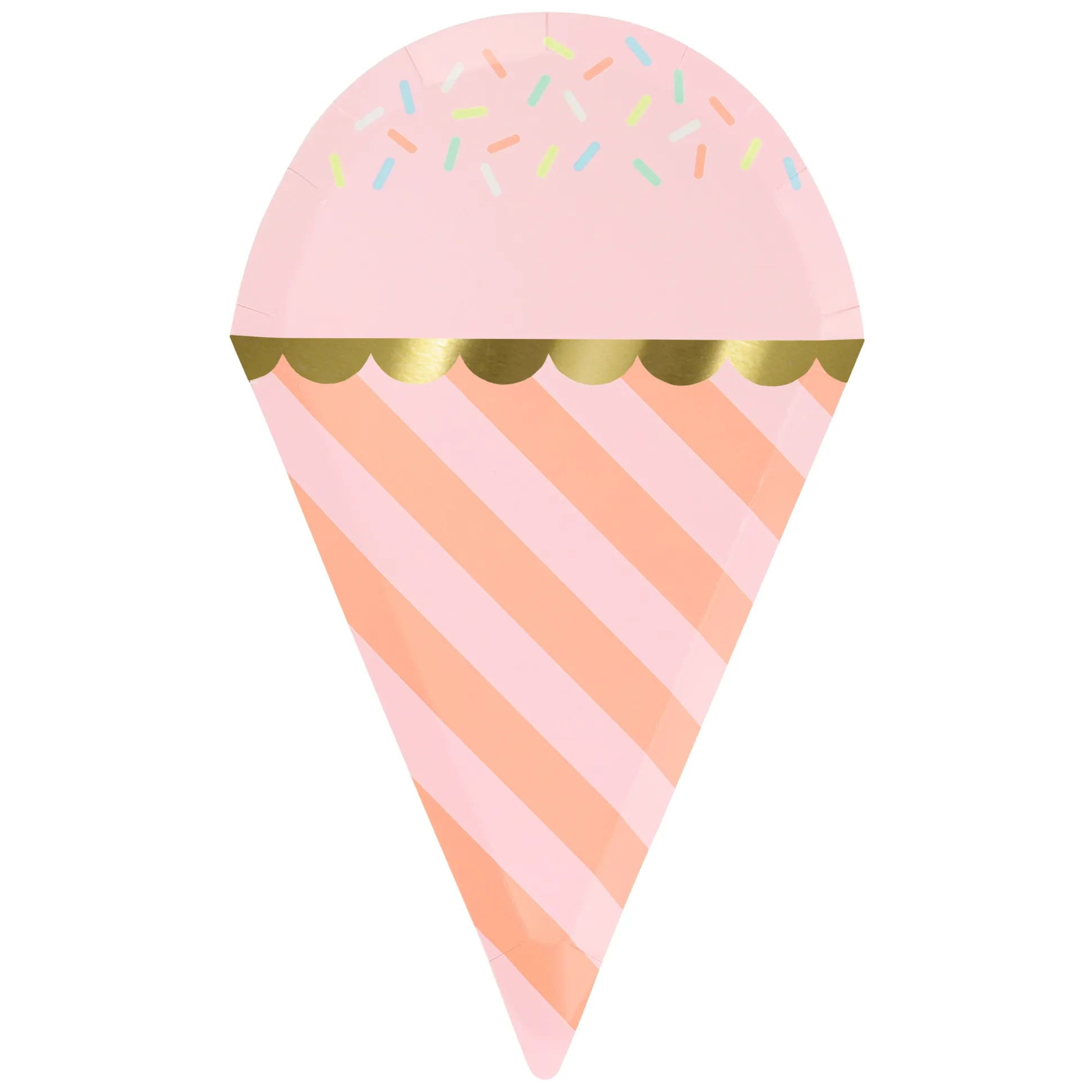 Ice Cream With Sprinkles Plates, Pack of 8