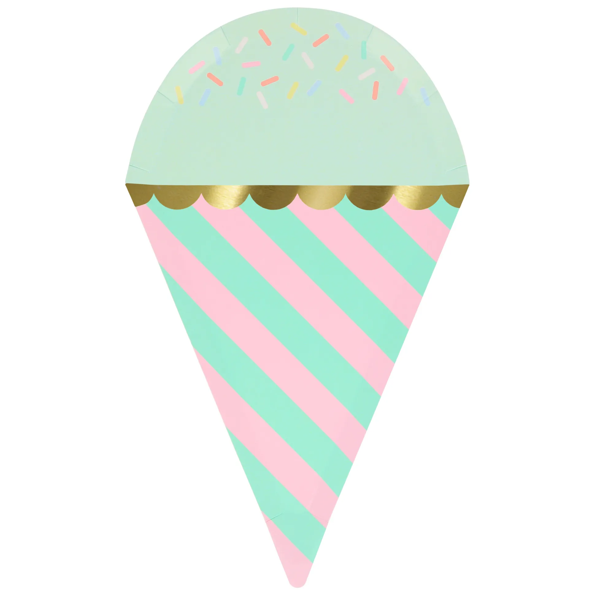 Ice Cream With Sprinkles Plates, Pack of 8