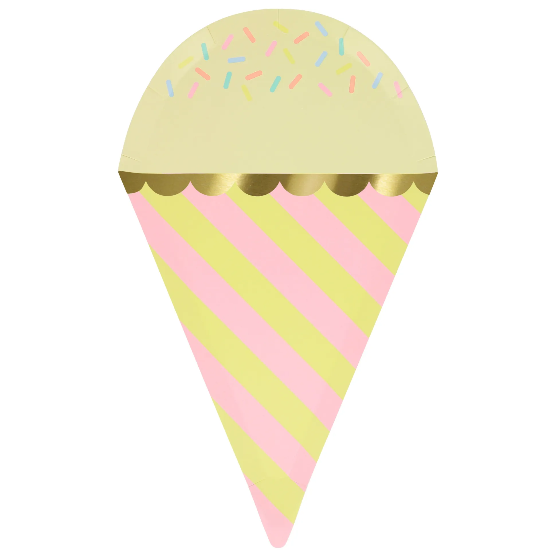 Ice Cream With Sprinkles Plates, Pack of 8
