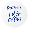 I Do Crew Personalized Coasters, Blue Foil