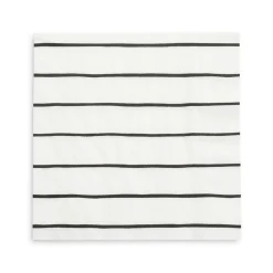 Ink Frenchie Striped Large Napkins, Pack of 16