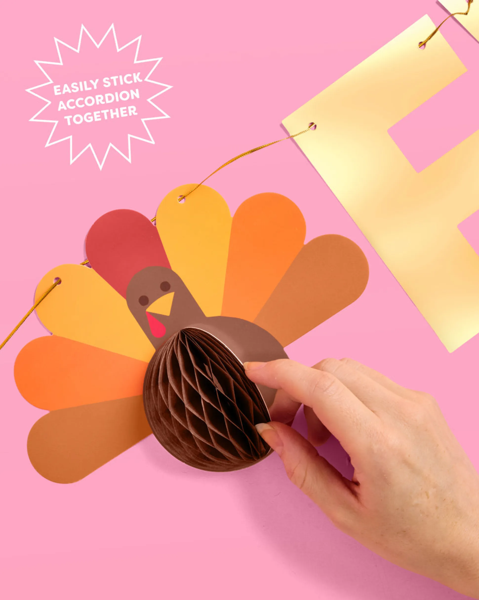 It's Giving Friends Banner - 3D paper banner