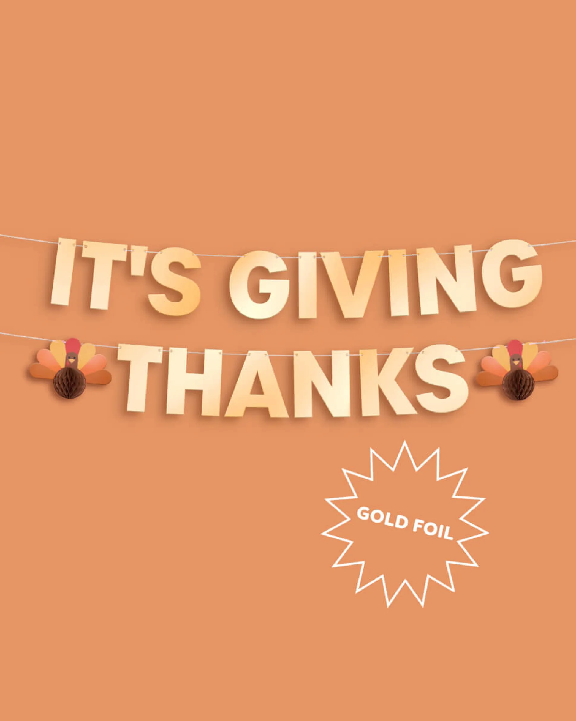 It's Giving Thanks Banner - 3D paper banner