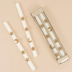 Ivory Celestial Table Candles (x 2)