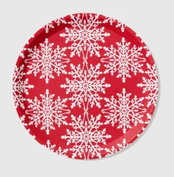 Jolly Snowflake Large Plates (10 Per Pack)