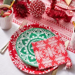 Jolly Snowflake Small Plates (10 Per Pack)