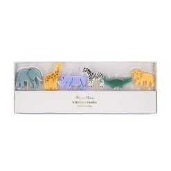Jungle Animal Candles, Pack of 6
