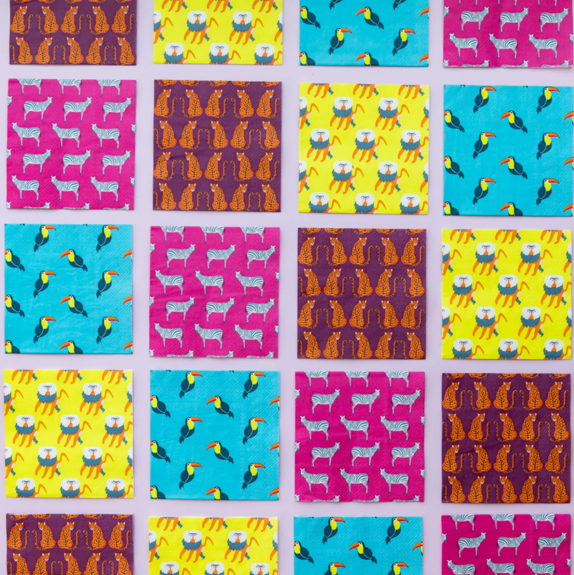 Jungle Animals Cocktail Napkins, Pack of 20