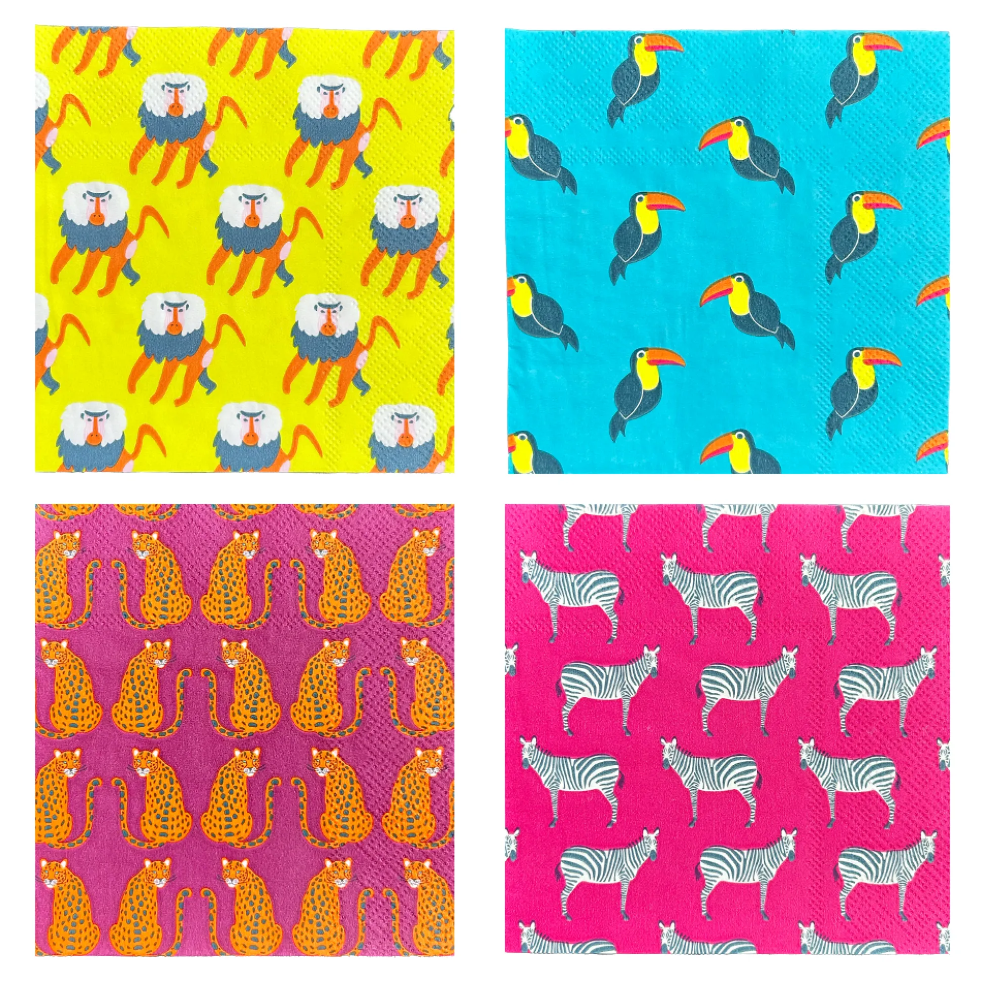 Jungle Animals Cocktail Napkins, Pack of 20