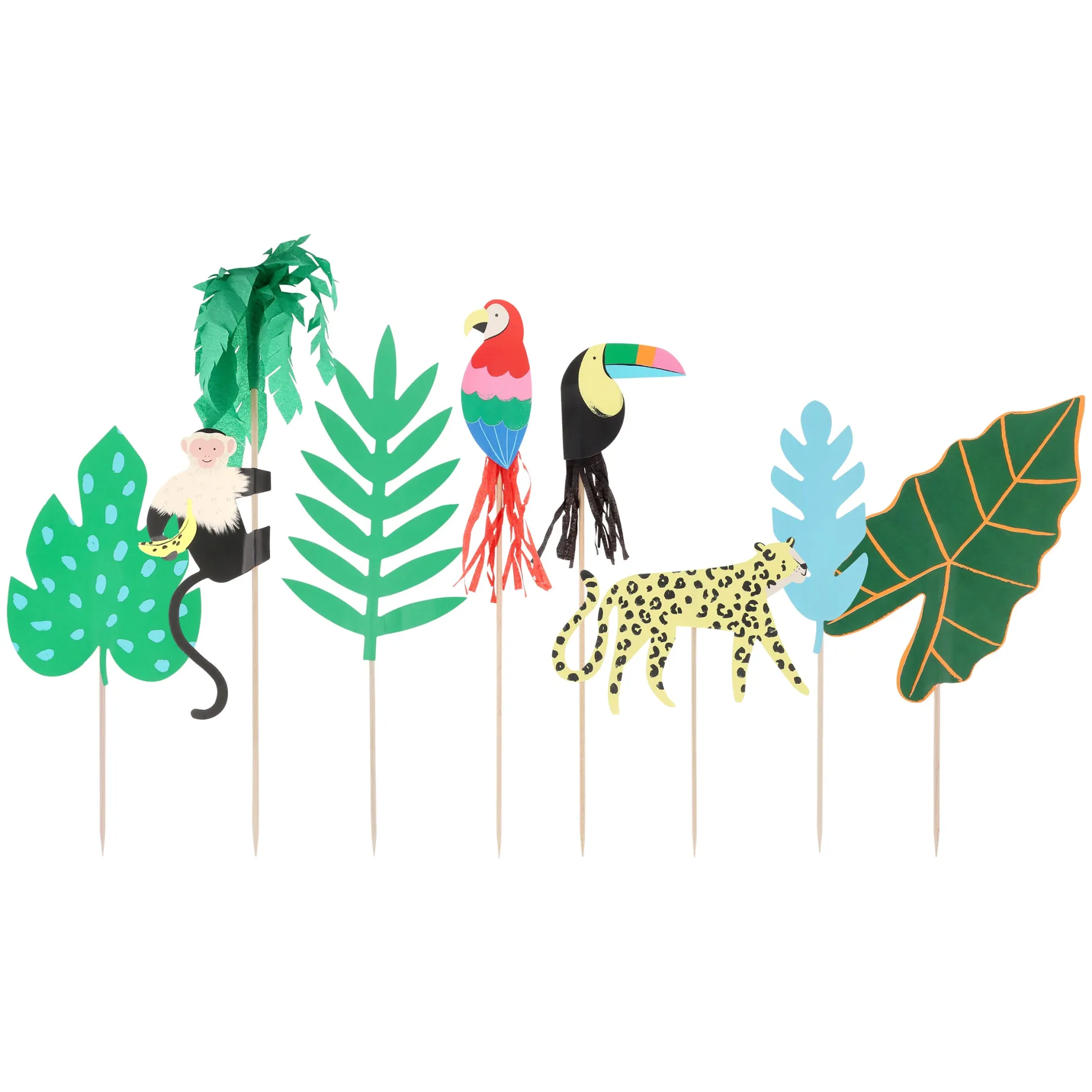 Jungle Jamboree Cake Toppers (x 8)