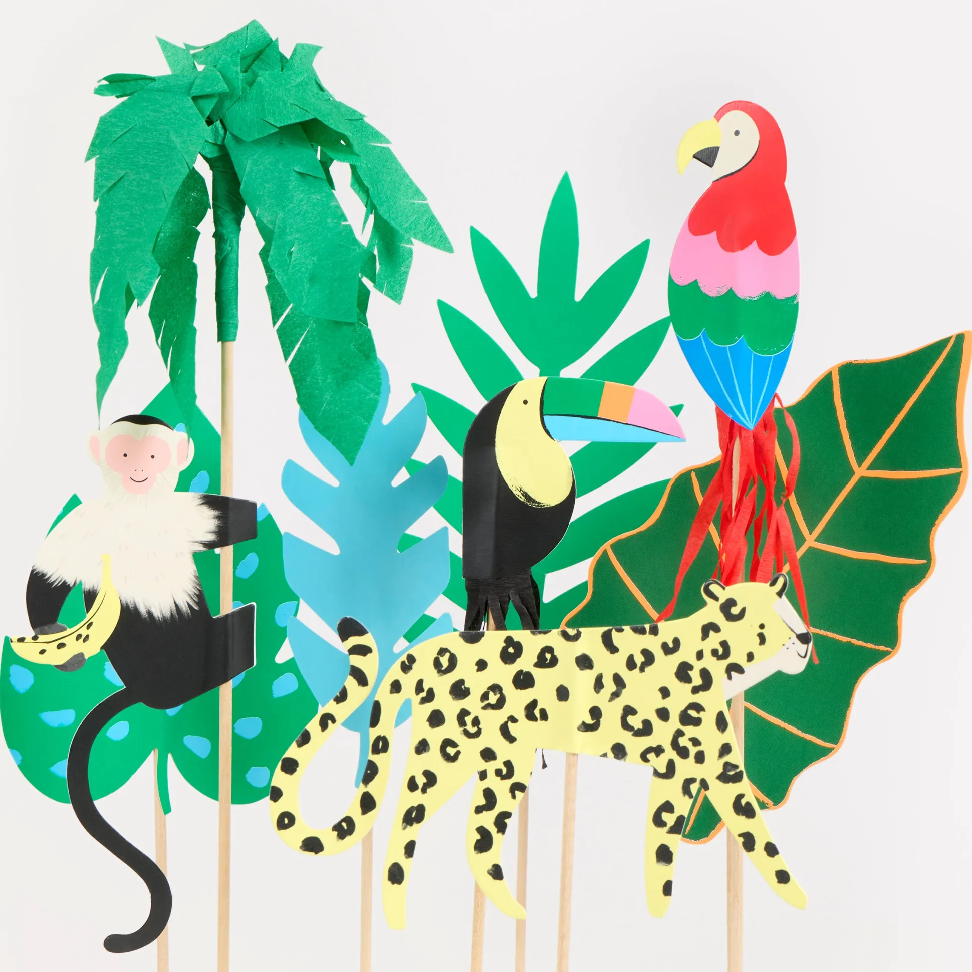 Jungle Jamboree Cake Toppers (x 8)