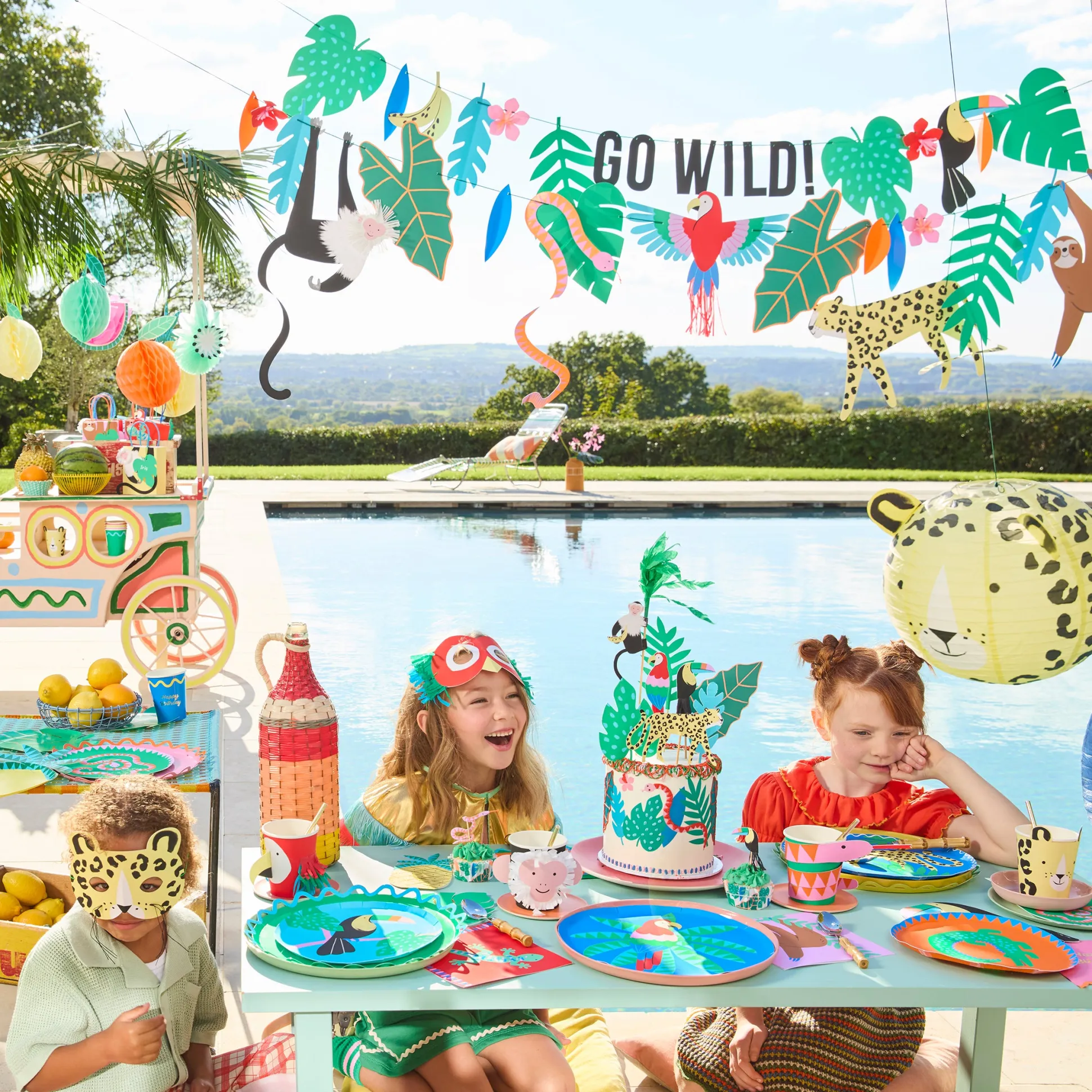 Jungle Jamboree Party Masks (x 8)