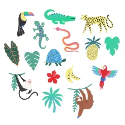 Jungle Jamboree Shaped Stickers (x 25 stickers)