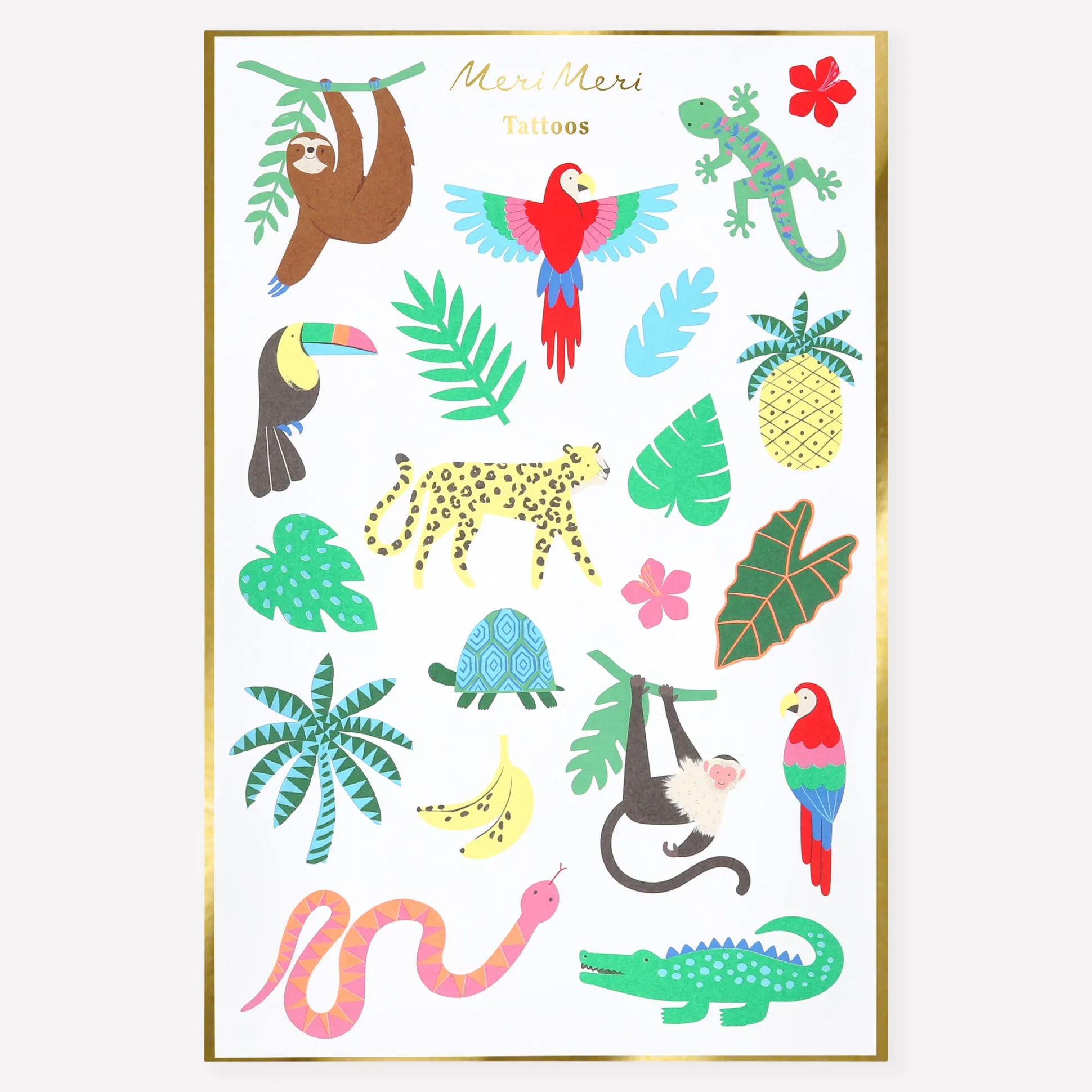 Jungle Jamboree Temporary Tattoos (x 2 sheets)