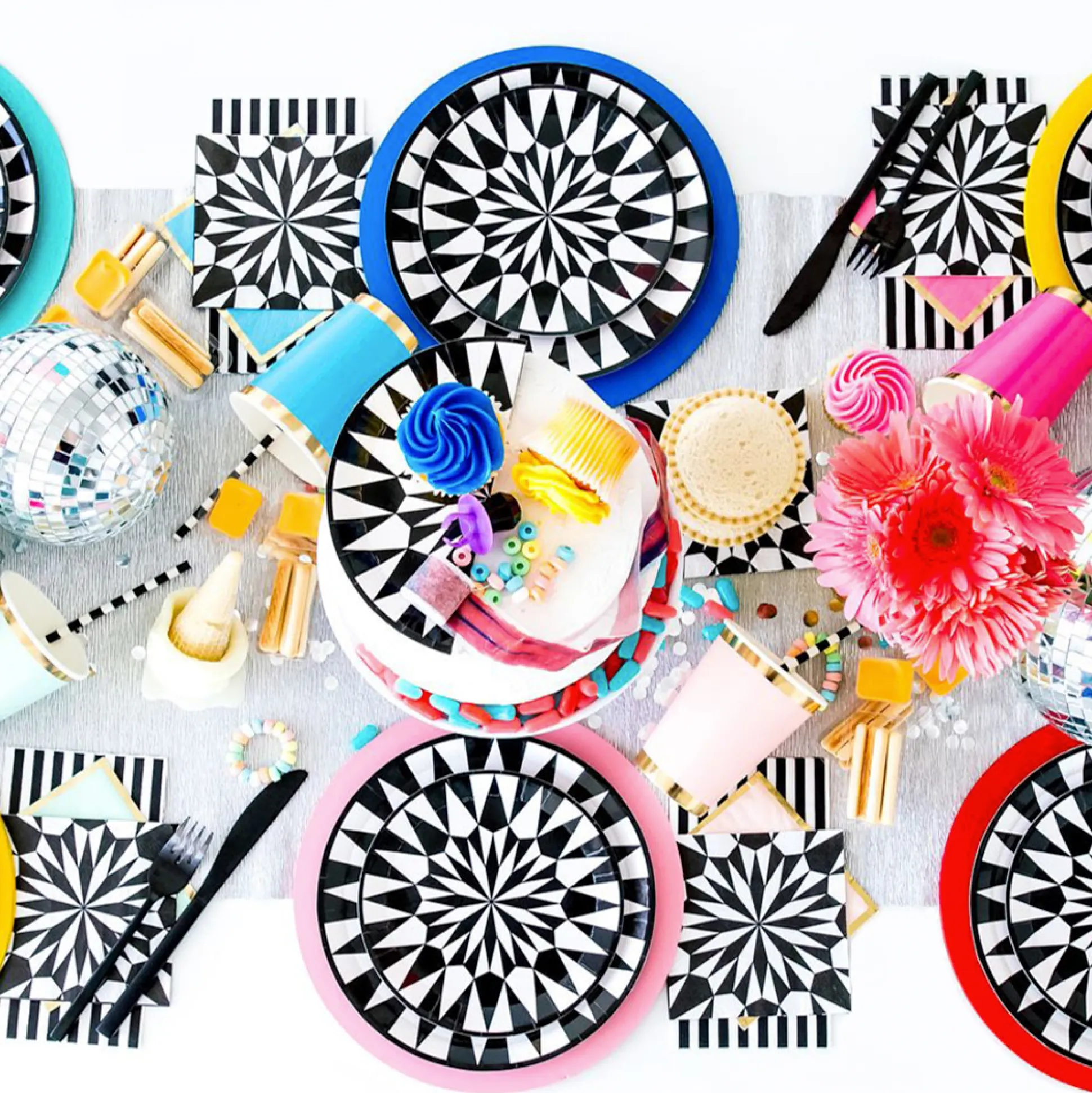 Kaleidoscope Dinner Plates, Pack of 8