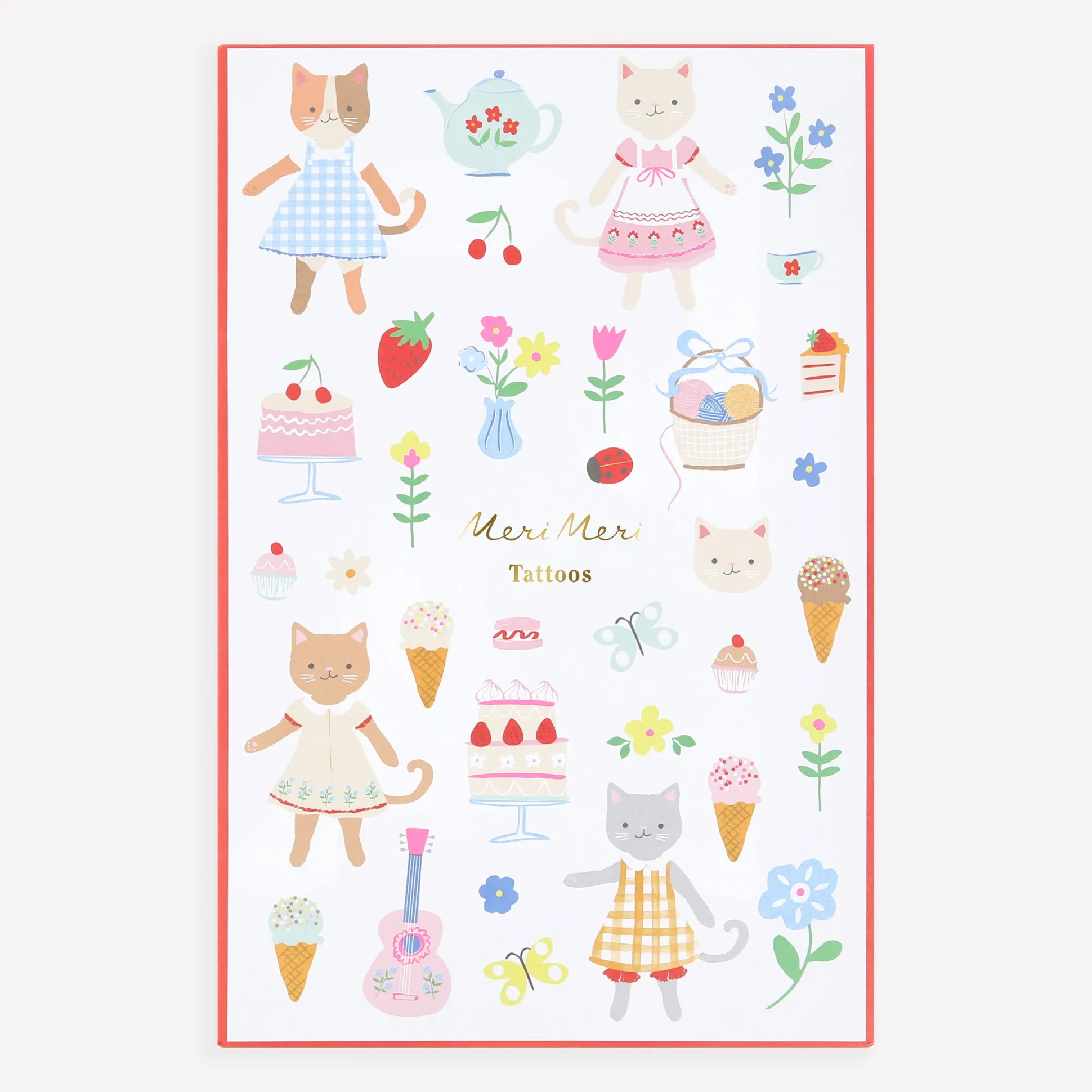 Kitten Club Temporary Tattoos (x 2 sheets)