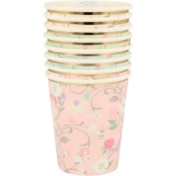 Ladurée Paris Floral Cups, Pack of 8