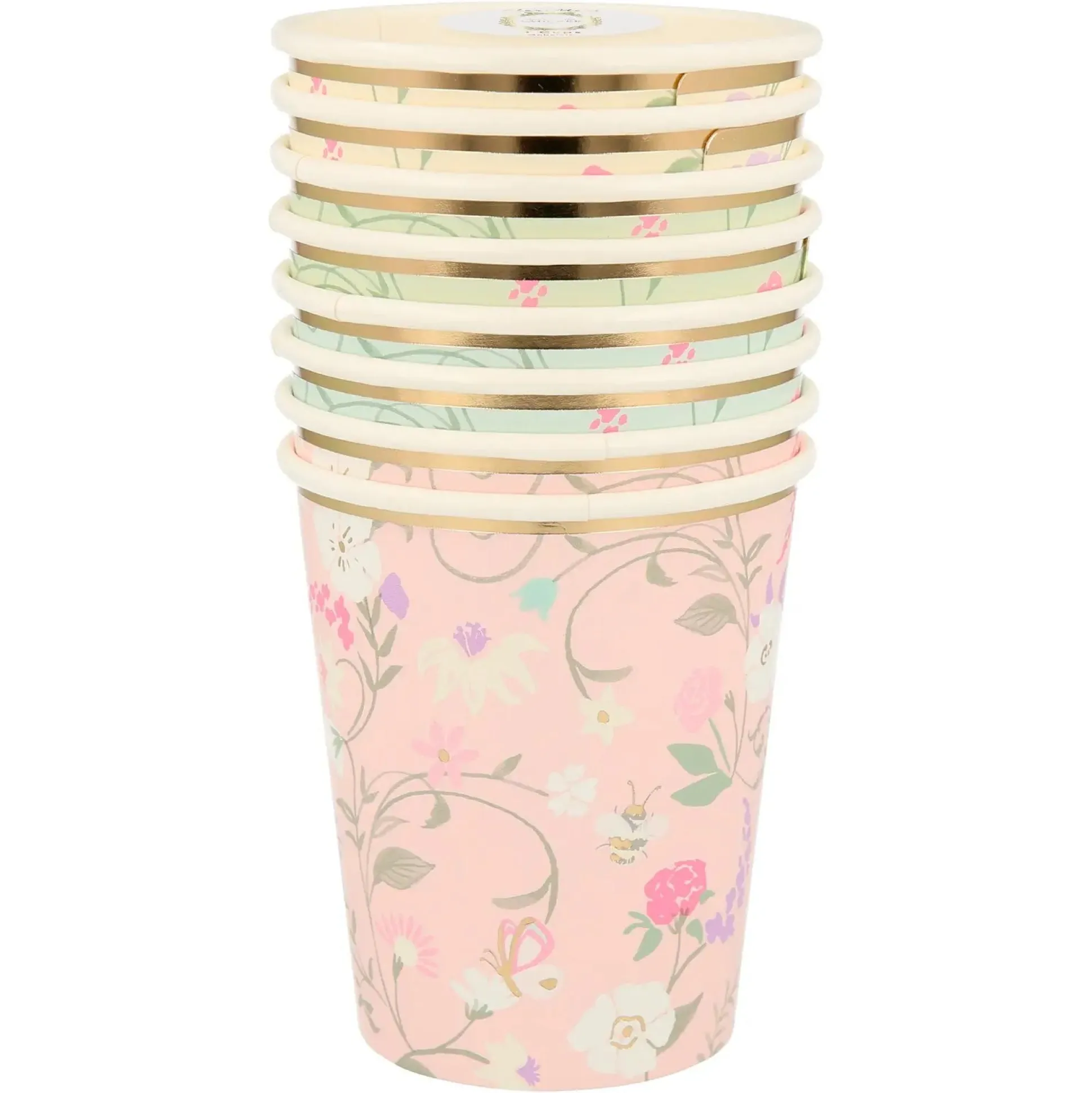 Ladurée Paris Floral Cups, Pack of 8