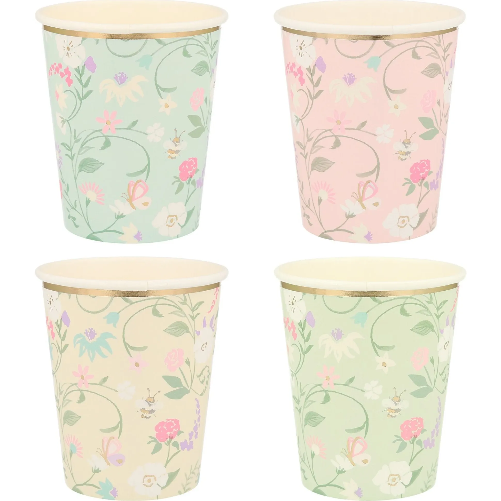 Ladurée Paris Floral Cups, Pack of 8