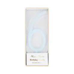Large Slim Number 6 Candle