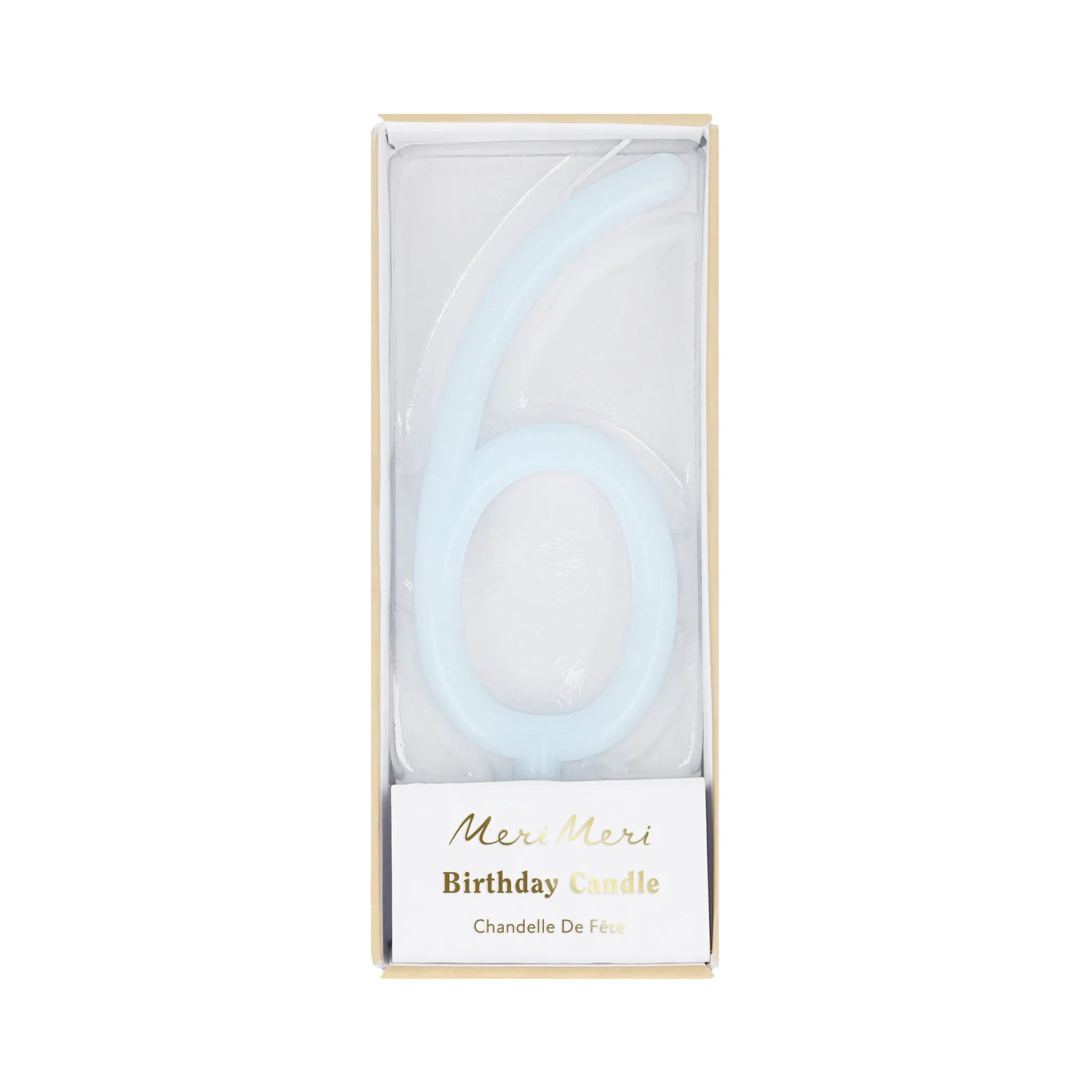 Large Slim Number 6 Candle