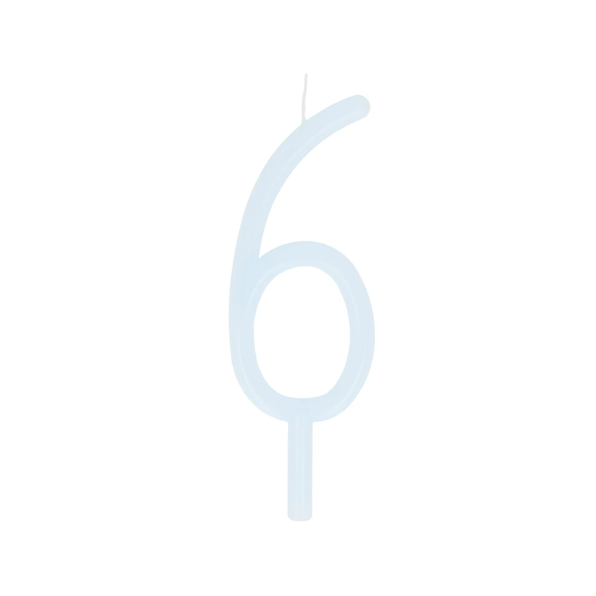Large Slim Number 6 Candle