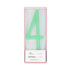 Large Slim Number 4 Candle