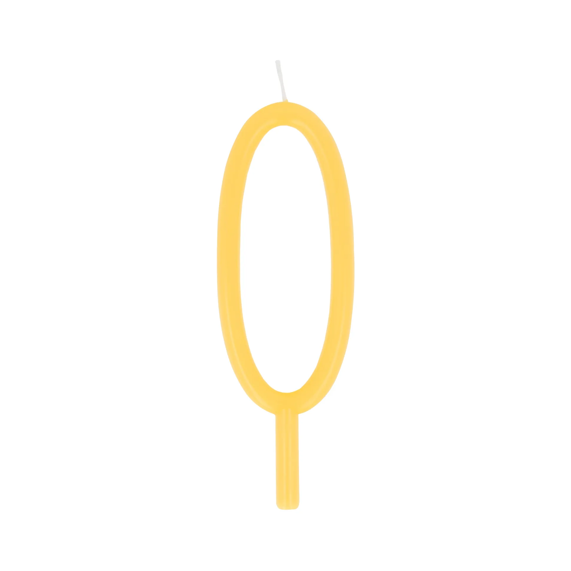 Large Slim Number 0 Candle