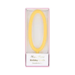 Large Slim Number 0 Candle