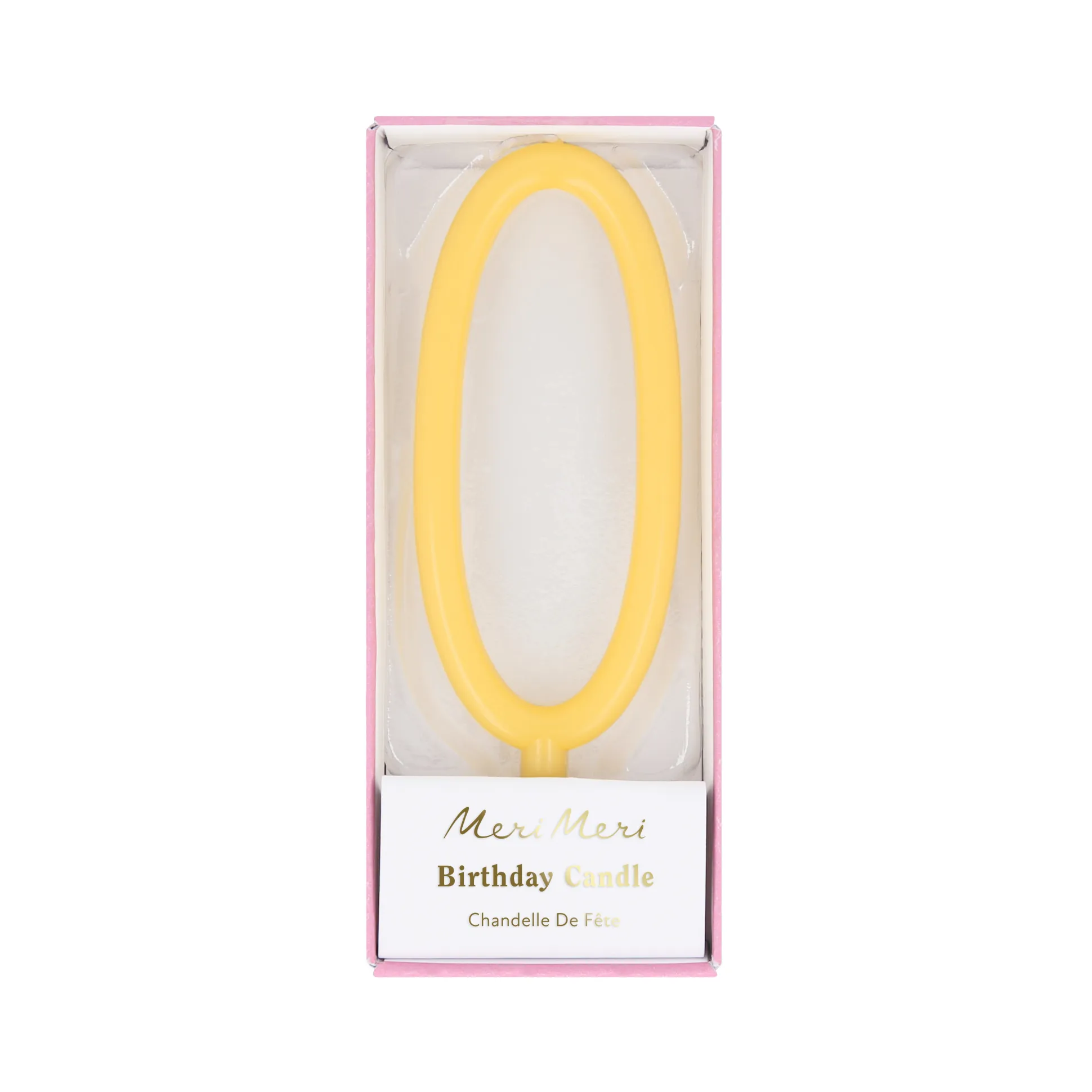 Large Slim Number 0 Candle