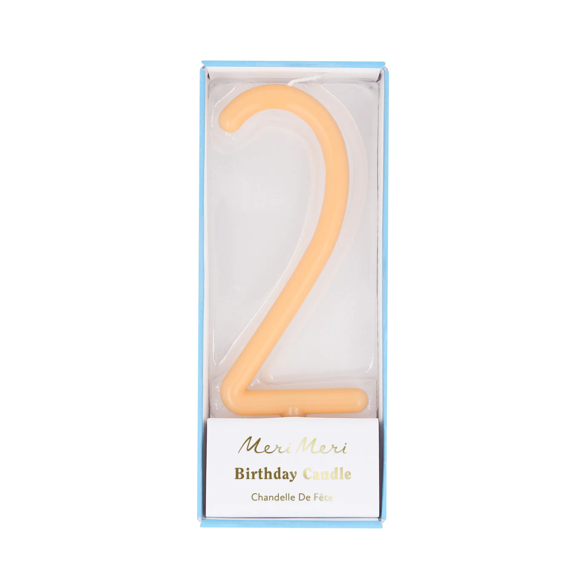 Large Slim Number 2 Candle